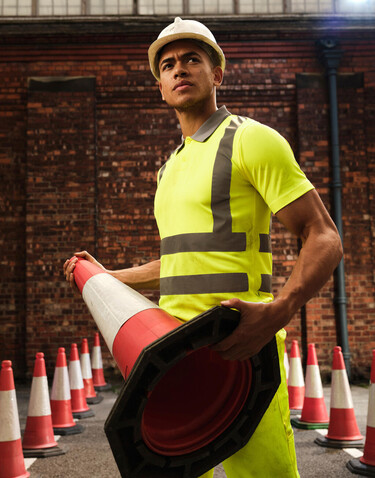 Regatta Pro Hi-Vis Polo, Yellow, M bedrucken, Art.-Nr. 613176012