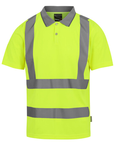 Regatta Pro Hi-Vis Polo, Yellow, M bedrucken, Art.-Nr. 613176012