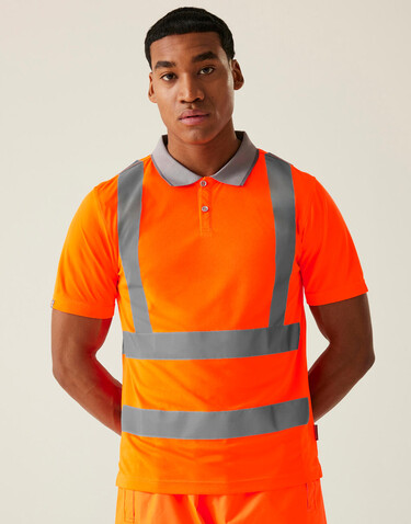 Regatta Pro Hi-Vis Polo, Yellow, 2XL bedrucken, Art.-Nr. 613176015