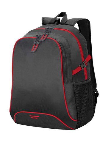 Shugon Osaka Basic Backpack, Black/Red, One Size bedrucken, Art.-Nr. 613381540