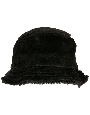 Flexfit Fake Fur Bucket Hat, Black, One Size bedrucken, Art.-Nr. 613681010