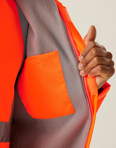 Regatta Pro Hi-Vis Dover Jacket, Yellow, 4XL bedrucken, Art.-Nr. 614176017