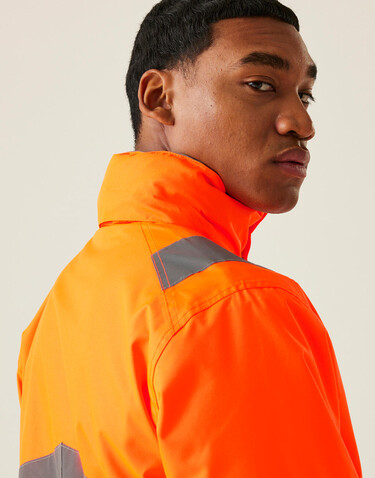 Regatta Pro Hi-Vis Dover Jacket, Yellow, 4XL bedrucken, Art.-Nr. 614176017