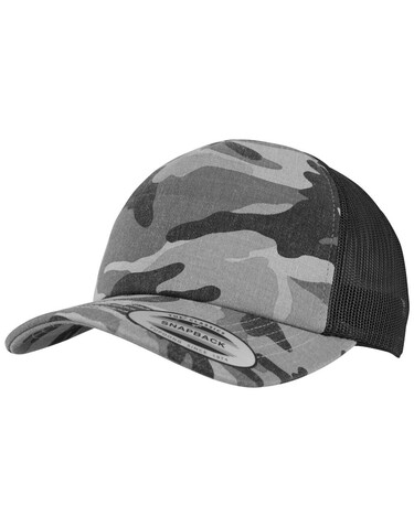 Flexfit Camo Trucker Cap, Wood Camo/Black, One Size bedrucken, Art.-Nr. 615687530 Flexfit Camo Trucker Cap, Wood Camo/Black, One Size bedrucken, Art.-Nr. 615687530