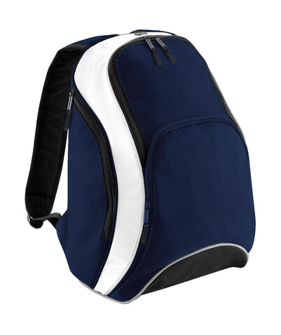 Bag Base Teamwear Backpack, French Navy/White, One Size bedrucken, Art.-Nr. 617292500