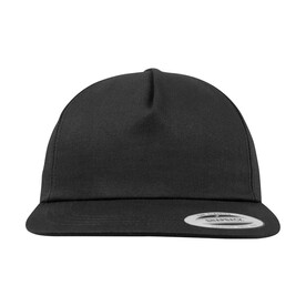 Flexfit Unstructured 5-Panel Snapback, Black, One Size bedrucken, Art.-Nr. 620681010