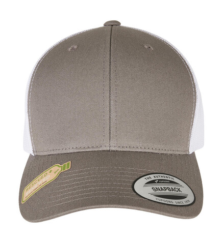 Flexfit Classics Recycled Retro Trucker Cap 2-Tone, Grey/White, One Size bedrucken, Art.-Nr. 623681450