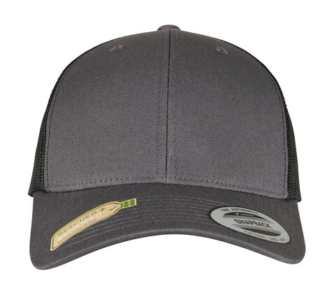 Flexfit Classics Recycled Retro Trucker Cap 2-Tone, Charcoal/Black, One Size bedrucken, Art.-Nr. 623681700