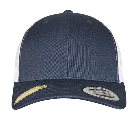 Flexfit Classics Recycled Retro Trucker Cap 2-Tone, Navy/White, One Size bedrucken, Art.-Nr. 623682540