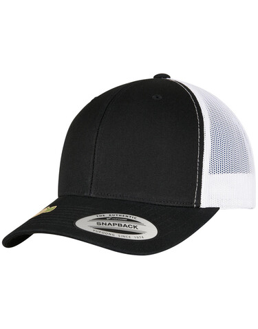 Flexfit Classics Recycled Retro Trucker Cap 2-Tone, Charcoal/Black, One Size bedrucken, Art.-Nr. 623681700