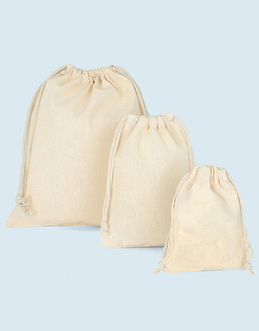 SG ACCESSORIES - BAGS Cotton Stuff Bag, Natural, 2XS (10x14) bedrucken, Art.-Nr. 626570080