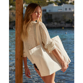 Westford Mill EarthAware™ Organic Marina Tote XL, Natural, One Size bedrucken, Art.-Nr. 627280080