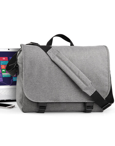 Bag Base Two-Tone Digital Messenger, Black, One Size bedrucken, Art.-Nr. 628291010