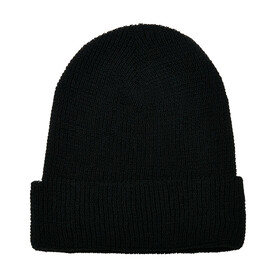 Flexfit Recycled Yarn Waffle Knit Beanie, Black, One Size bedrucken, Art.-Nr. 629681010