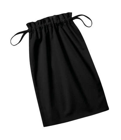 Westford Mill Organic Cotton Drawcord Bag, Black, L bedrucken, Art.-Nr. 632281013