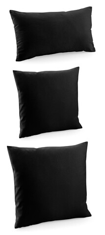Westford Mill Fairtrade Cotton Canvas Cushion Cover, Black_x000D_, 30x50cm (S) bedrucken, Art.-Nr. 633281011