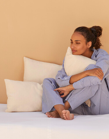 Westford Mill Fairtrade Cotton Canvas Cushion Cover, Light Grey_x000D_, 30x50cm (S) bedrucken, Art.-Nr. 633281381