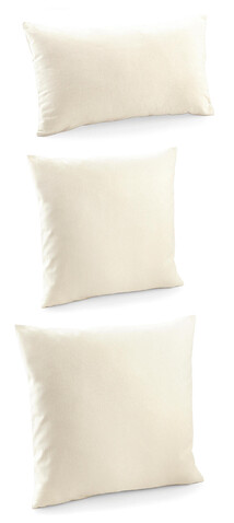 Westford Mill Fairtrade Cotton Canvas Cushion Cover, Light Grey_x000D_, 50x50cm (L) bedrucken, Art.-Nr. 633281383