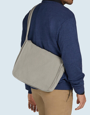 SG ACCESSORIES - BAGS Canvas Messenger, Denim, One Size bedrucken, Art.-Nr. 637572110