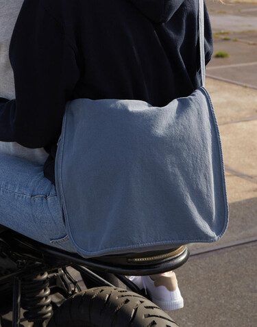 SG ACCESSORIES - BAGS Canvas Messenger, Denim, One Size bedrucken, Art.-Nr. 637572110
