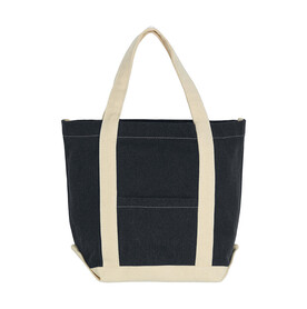 SG ACCESSORIES - BAGS Canvas Denim Shopper, Black Stonewash/Natural, One Size bedrucken, Art.-Nr. 638571550