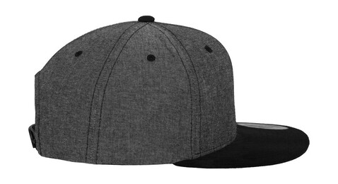 Flexfit Chambray-Suede Snapback, Black/Black, One Size bedrucken, Art.-Nr. 638681510