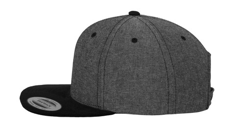 Flexfit Chambray-Suede Snapback, Black/Black, One Size bedrucken, Art.-Nr. 638681510