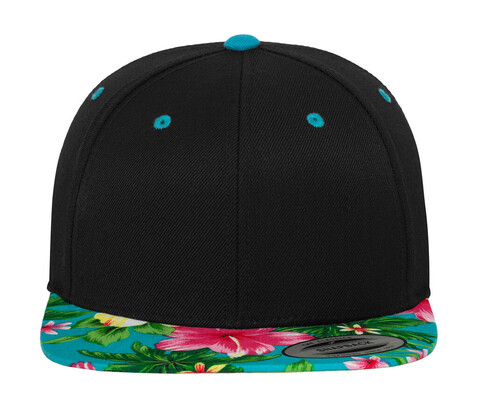 Flexfit Hawaiian Snapback, Black/Aqua, One Size bedrucken, Art.-Nr. 639681430