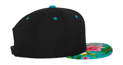 Flexfit Hawaiian Snapback, Black/Aqua, One Size bedrucken, Art.-Nr. 639681430