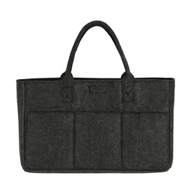 SG ACCESSORIES - BAGS Pocket Felt Shopper, Charcoal Melange, One Size bedrucken, Art.-Nr. 641571300