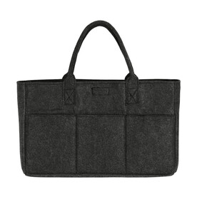 SG ACCESSORIES - BAGS Pocket Felt Shopper, Charcoal Melange, One Size bedrucken, Art.-Nr. 641571300