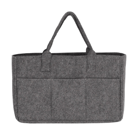 SG ACCESSORIES - BAGS Pocket Felt Shopper, Grey Melange, One Size bedrucken, Art.-Nr. 641571320