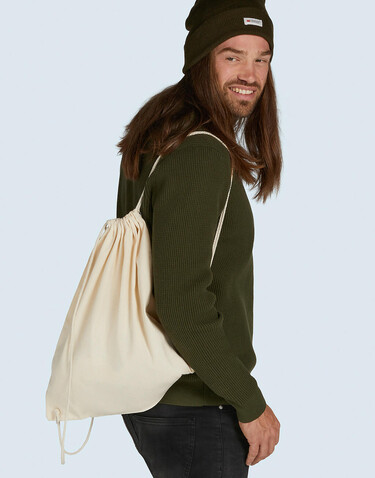 SG ACCESSORIES - BAGS Baby Canvas Cotton Drawstring Backpack, Natural, One Size bedrucken, Art.-Nr. 642570080