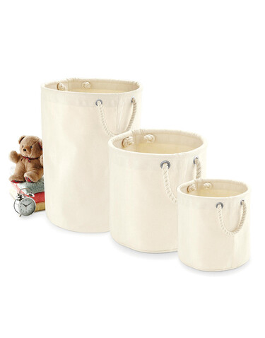 Westford Mill Heavy Canvas Storage Trug, Natural, M bedrucken, Art.-Nr. 645280084