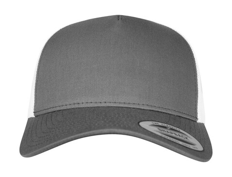 Flexfit 5-Panel Retro Trucker 2-Tone Cap, Charcoal/White, One Size bedrucken, Art.-Nr. 649681730