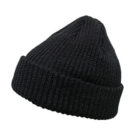 Flexfit Rib Beanie, Black, One Size bedrucken, Art.-Nr. 650681010