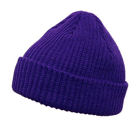 Flexfit Rib Beanie, Purple, One Size bedrucken, Art.-Nr. 650683490