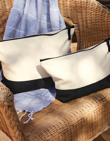 Westford Mill Dipped Base Canvas Accessory Bag, Natural/Navy, L bedrucken, Art.-Nr. 653280605 Westford Mill Dipped Base Canvas Accessory Bag, Natural/Navy, L bedrucken, Art.-Nr. 653280605