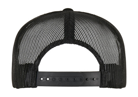 Flexfit Classic Curved Foam Trucker Cap – White Front, Black/White/Black, One Size bedrucken, Art.-Nr. 655681800