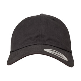 Flexfit Peached Cotton Twill Dad Cap, Black, One Size bedrucken, Art.-Nr. 657681010