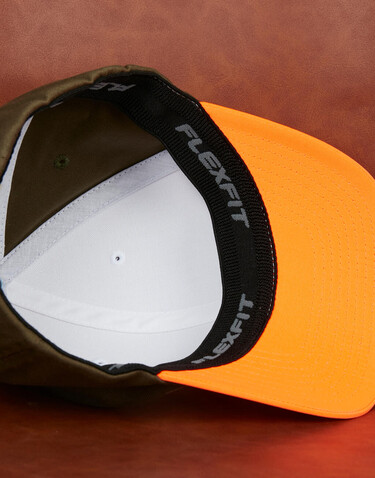 Flexfit 3-Tone Flexfit Cap, Neonorange/White/Olive, S/M bedrucken, Art.-Nr. 658684841 Flexfit 3-Tone Flexfit Cap, Neonorange/White/Olive, S/M bedrucken, Art.-Nr. 658684841
