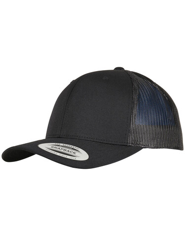 Flexfit Trucker Recycled Polyester Fabric Cap, Black, One Size bedrucken, Art.-Nr. 662681010
