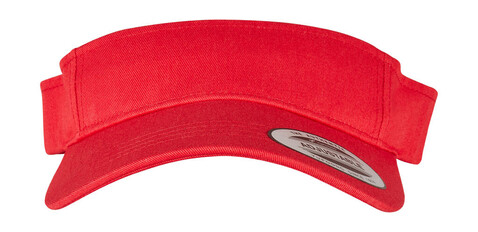 Flexfit Curved Visor Cap, Red, One Size bedrucken, Art.-Nr. 665684000
