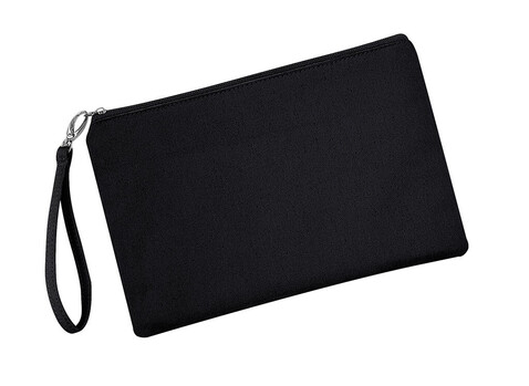 Westford Mill Canvas Wristlet Pouch, Black/Black, One Size bedrucken, Art.-Nr. 667281520