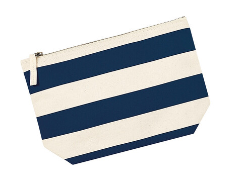 Westford Mill Nautical Accessory Bag, Natural/Navy, One Size bedrucken, Art.-Nr. 669280600