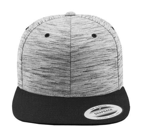 Flexfit Stripes Melange Crown Snapback, Black/Grey, One Size bedrucken, Art.-Nr. 670681600