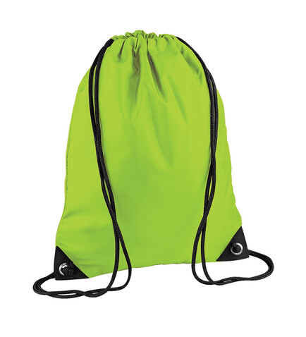 Bag Base Premium Gymsac, Lime Green, One Size bedrucken, Art.-Nr. 671295210