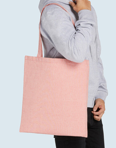 SG ACCESSORIES - BAGS Recycled Cotton/Polyester Tote LH, Red Heather, One Size bedrucken, Art.-Nr. 671574020