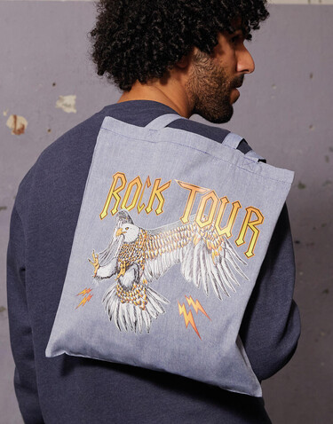 SG ACCESSORIES - BAGS Recycled Cotton/Polyester Tote LH, Natural Heather, One Size bedrucken, Art.-Nr. 671570140