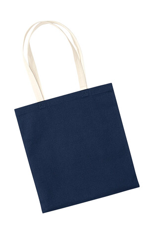 Westford Mill EarthAware™ Organic Bag for Life - Contrast Handle, French Navy/Natural, One Size bedrucken, Art.-Nr. 672282560